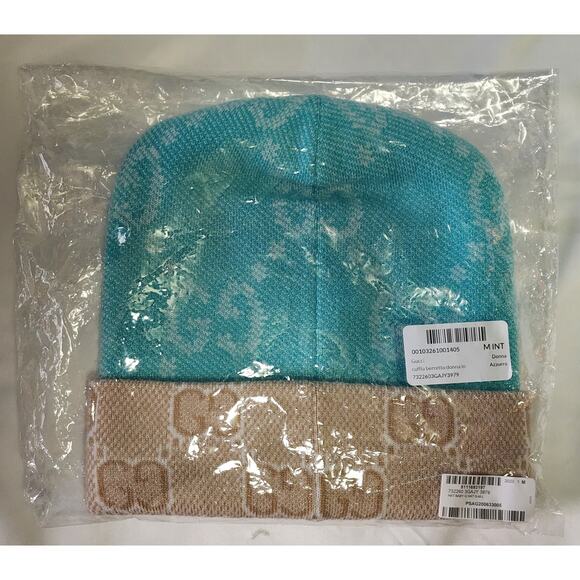 Authentic GUCCI Reversable Wool Jumbo GG Supreme Beanie Hat Cap w tags and bag main image 4